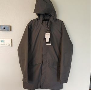 NWT New Merrell Hooded Winter Jacket Trench Coat Opti-shell Men's Large Gray